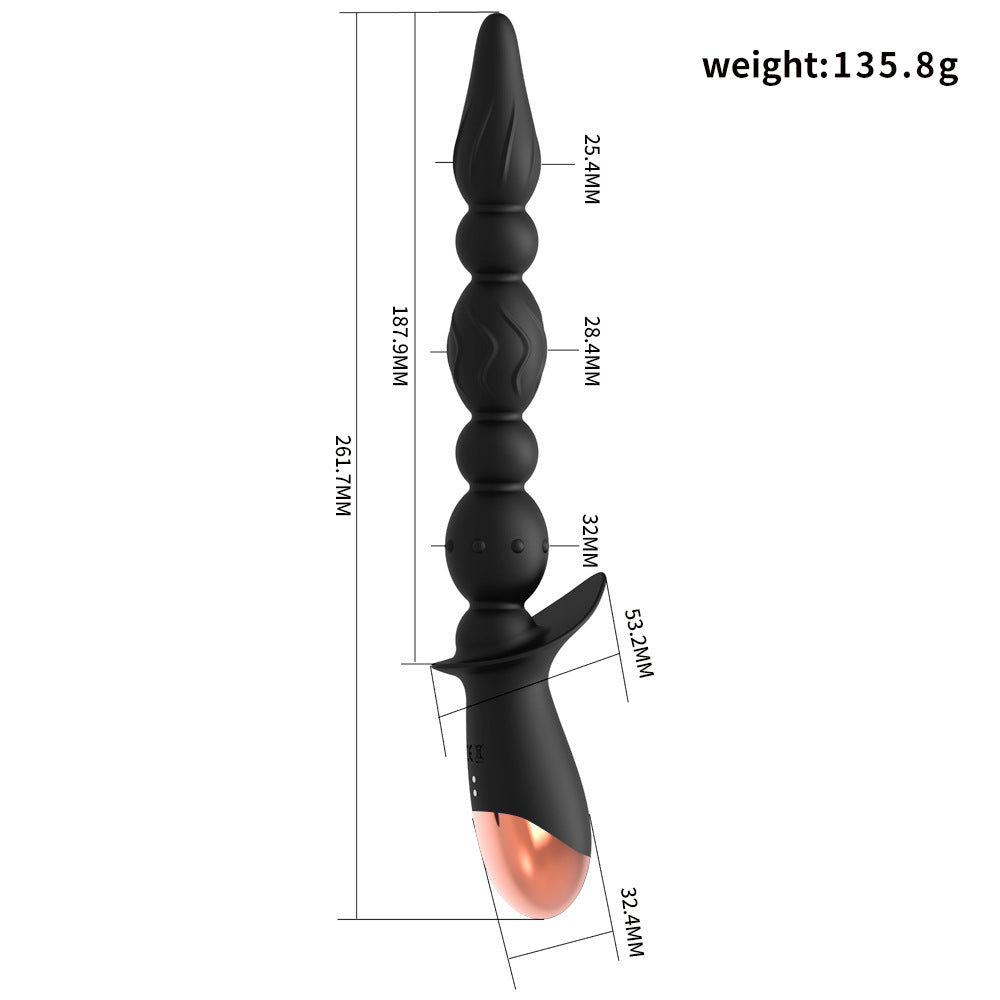 Strong Shock Lianzhu Silicone Pull Bead Back Court Anal Plug-Uxolclub