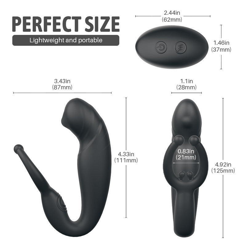 9 Frequency Remote Control Massage Anal Plug-Uxolclub