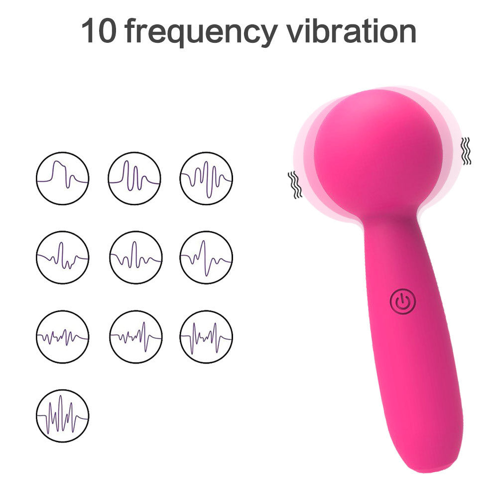 10 Frequency Small Light Cannon Magic Wand Rechargeable Bullet Vibrator-Uxolclub