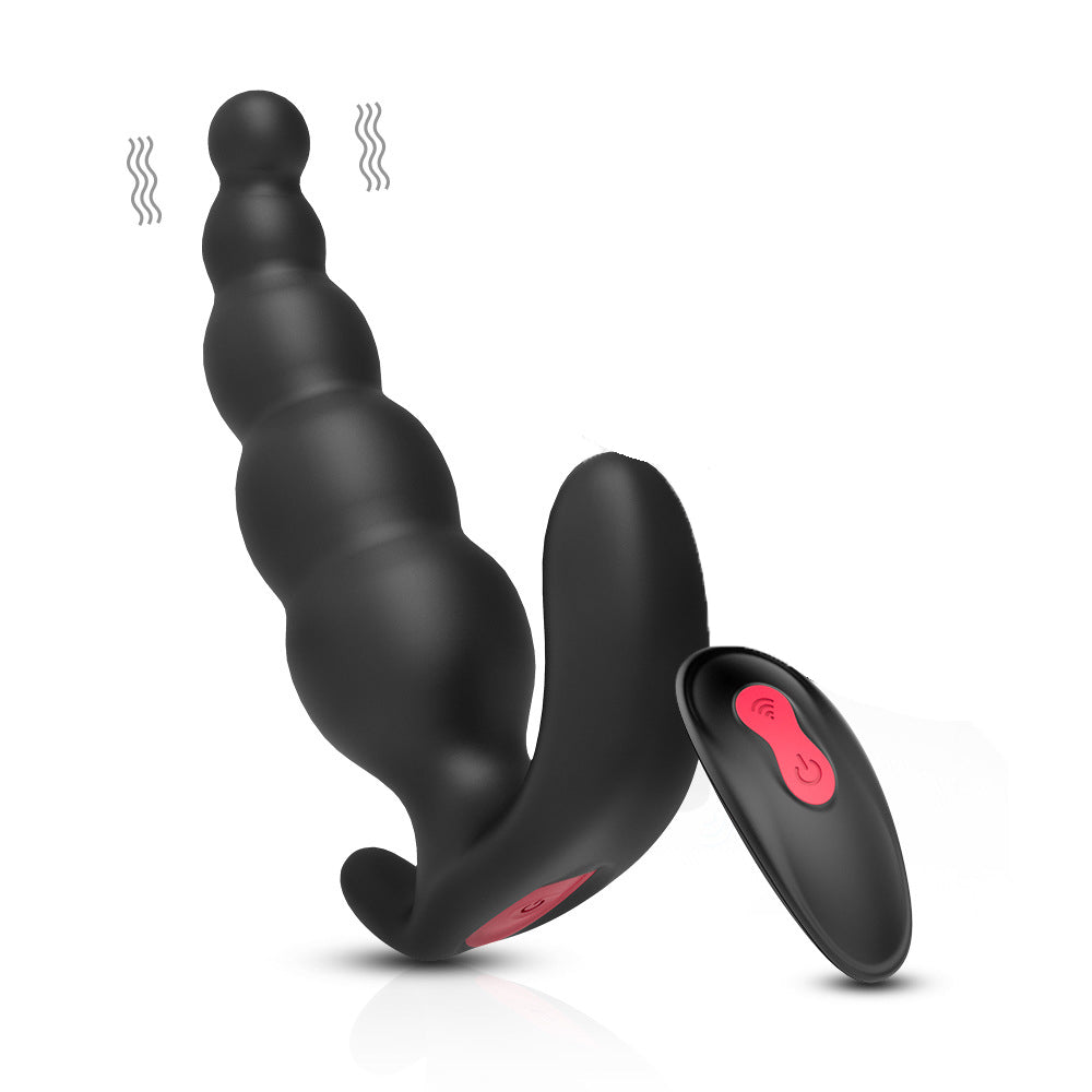 Silicone Thrusting Butt Plug Remote Vibrating Prostate Dildo-Uxolclub