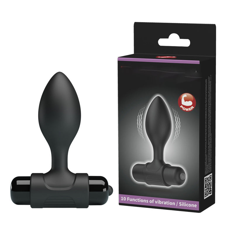 10-Frequency Strong Vibration Silicone Massage Anal Plug-Uxolclub
