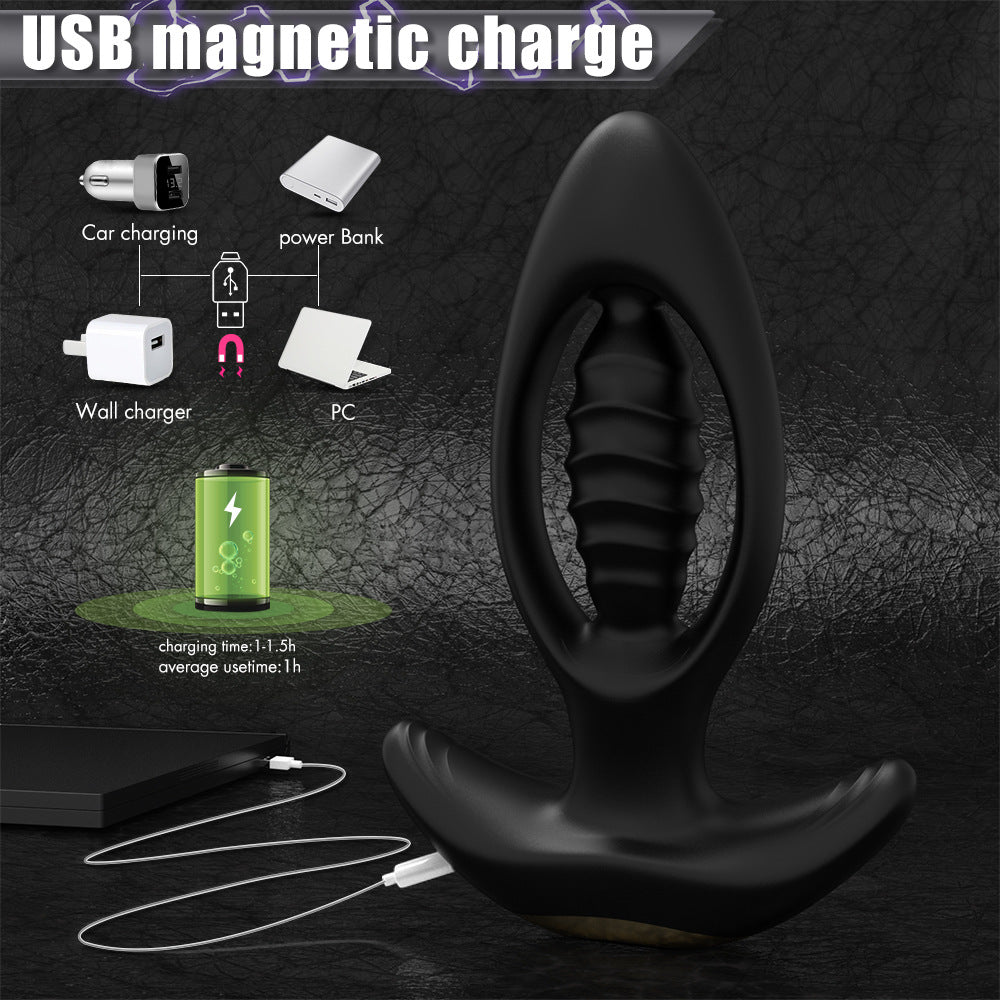 Electric Thrusting Butt Plug Remote Control Silicone Prostate Dildo-Uxolclub