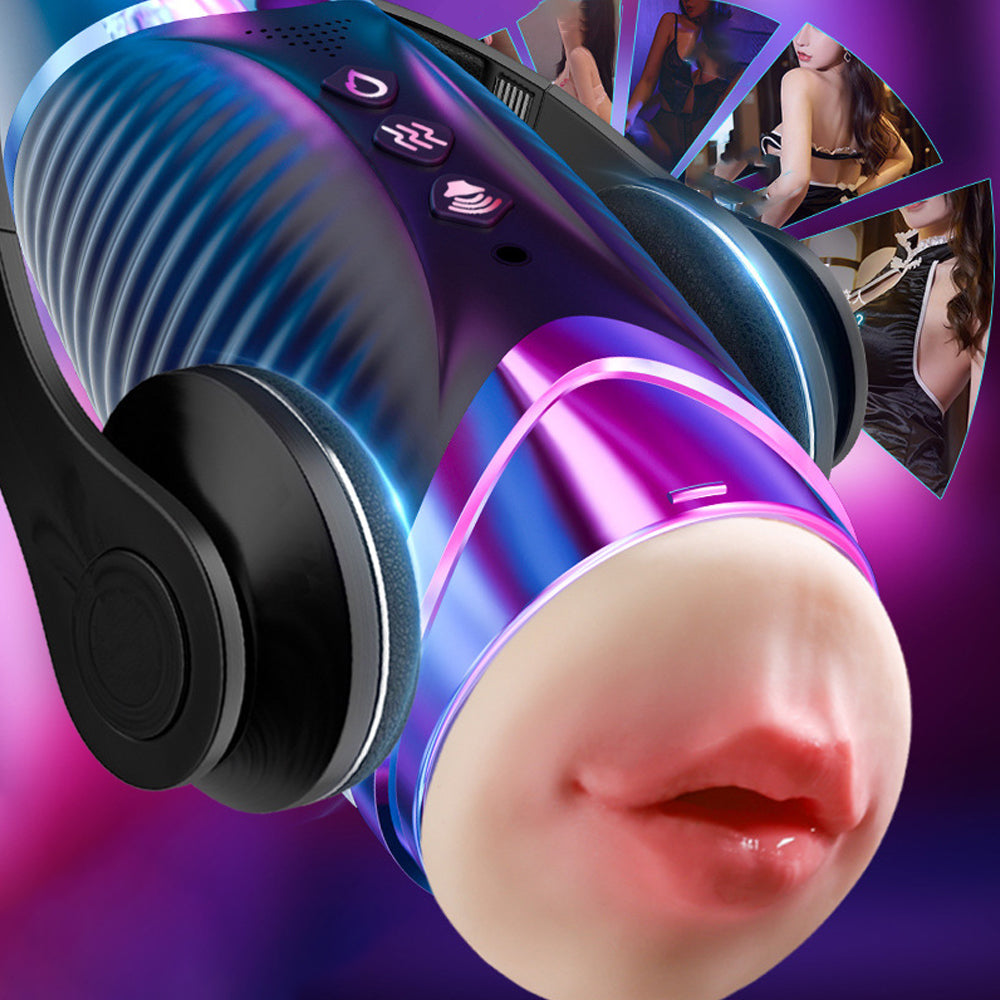 Double Head Male Masturbator Intelligent Heating Sound Blowjob Toy-Uxolclub - Best Adult Sex Toys Online Retailers