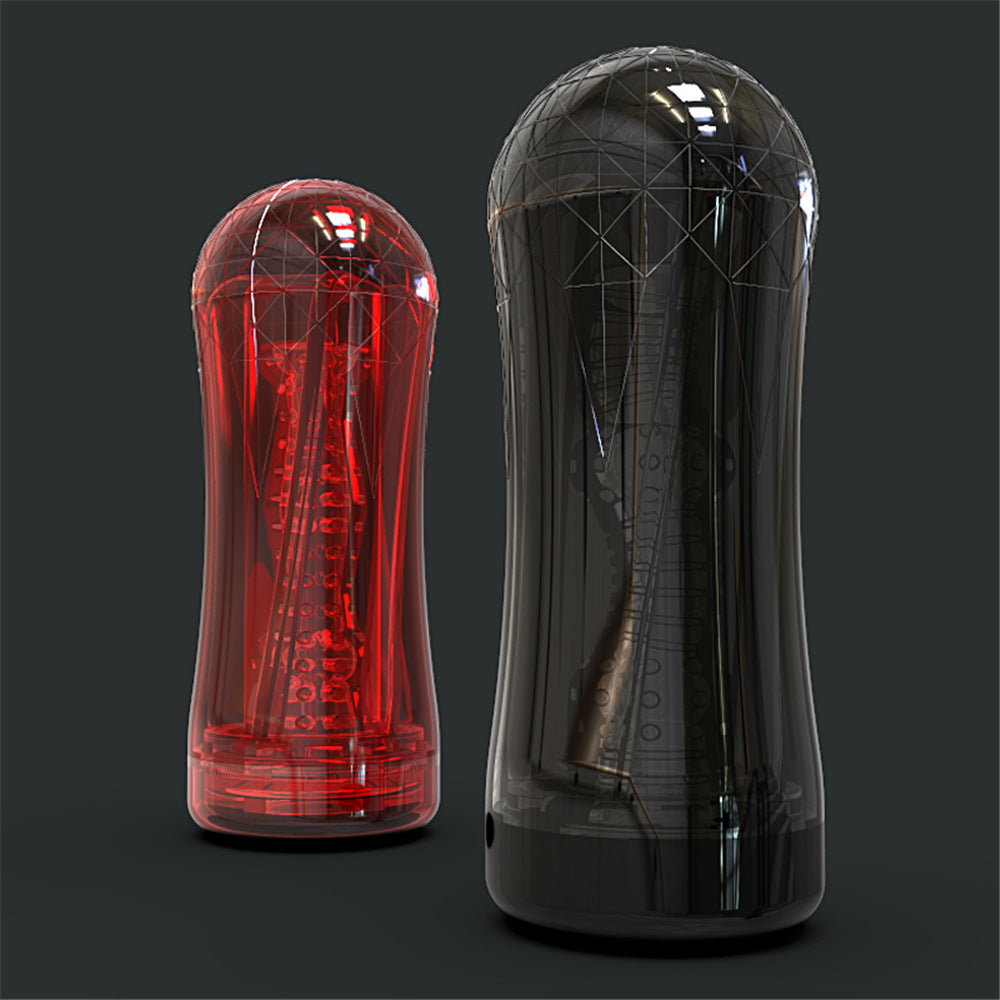 Silicone Masturbation Cup Suction Transparent Blowjob Toy-Uxolclub