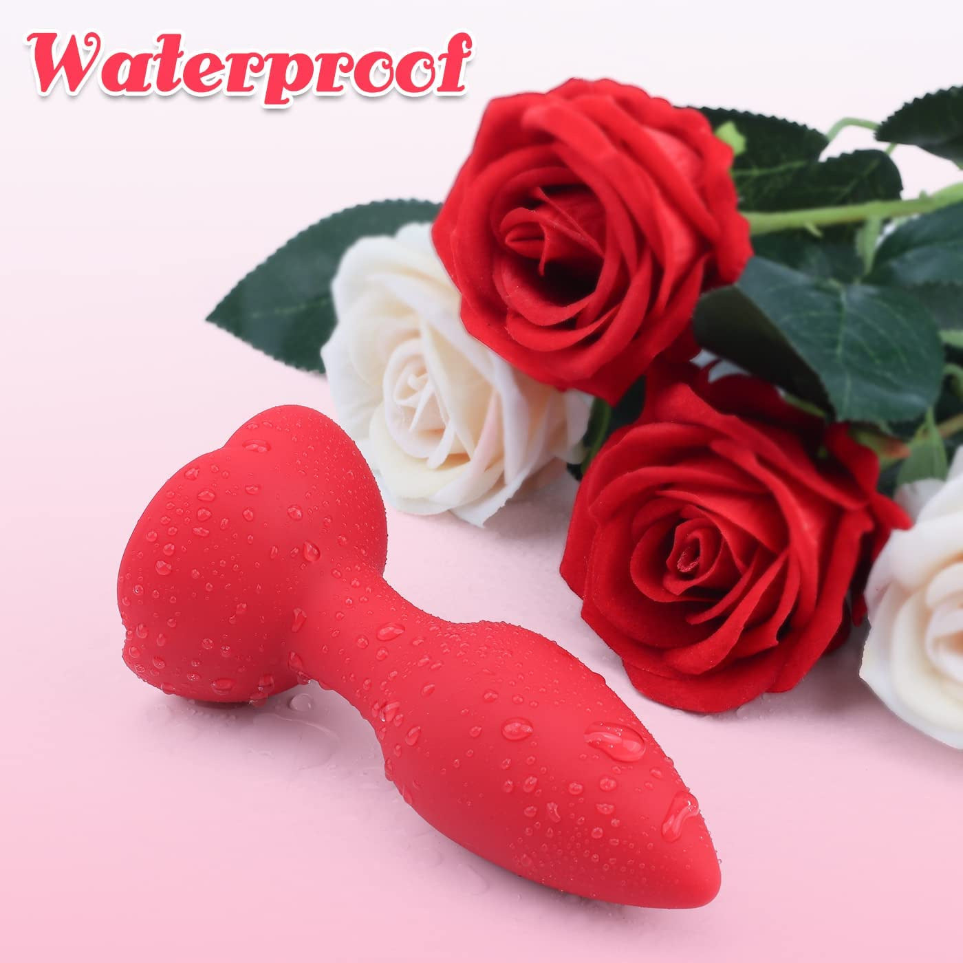 Rose Remote Control 10 Frequency Vibration Silicone Anal Plug-Uxolclub
