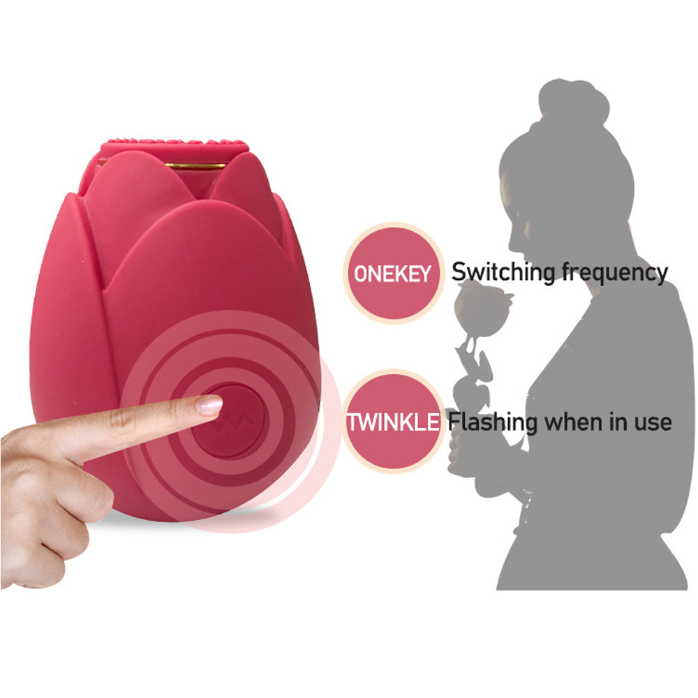 Rose Vibrator 10 Gears Sucking Waterproof Magnetic Charging-Uxolclub