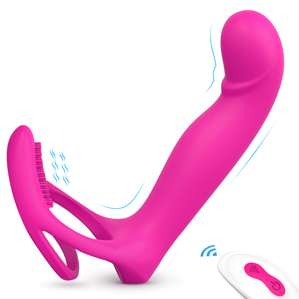 9 Frequency Silicone Vibrating Dildos with Vibrating Penis Ring-Uxolclub