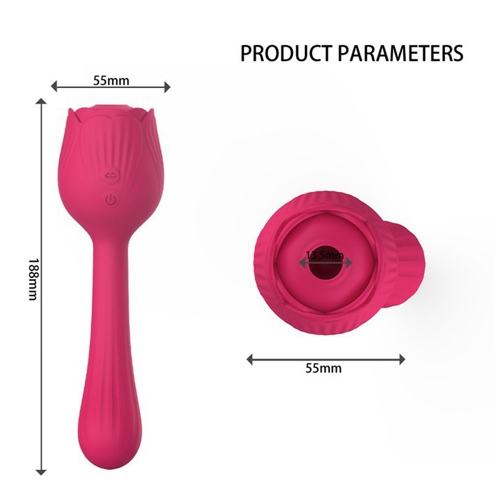 Rose Vibrator Female Masturbator Sucking Nipple Vibrator-Uxolclub
