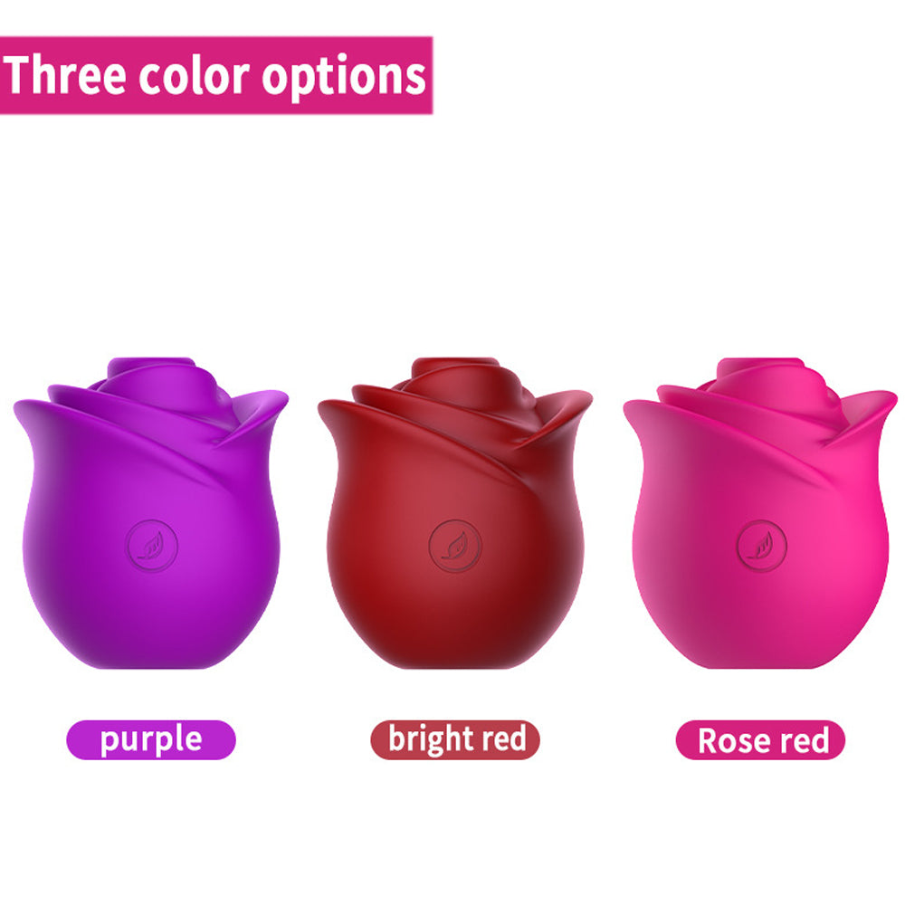 Sucking Rose Vibrator Female Massage Rose Petal Masturbator-Uxolclub