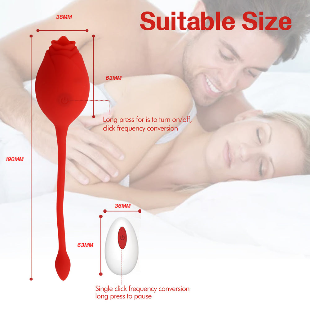 Rose Vibrator Women Masturbation Belt Vibrating Egg-Uxolclub