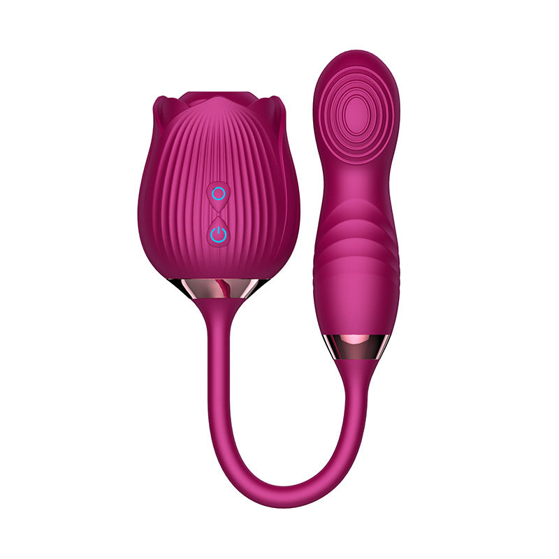 The Rose Vibrator for Women with Retractable Vibrating Egg-Uxolclub