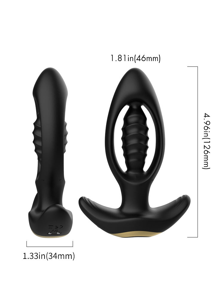 Electric Thrusting Butt Plug Remote Control Silicone Prostate Dildo-Uxolclub