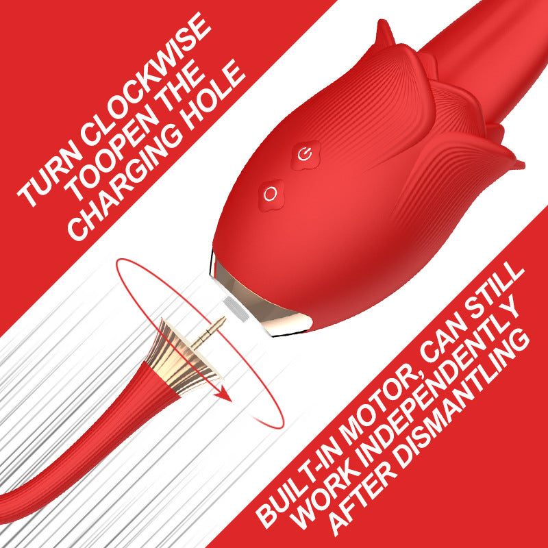 10 Frequency Tongue Licking 10 Frequency Twist Vibrator-Uxolclub