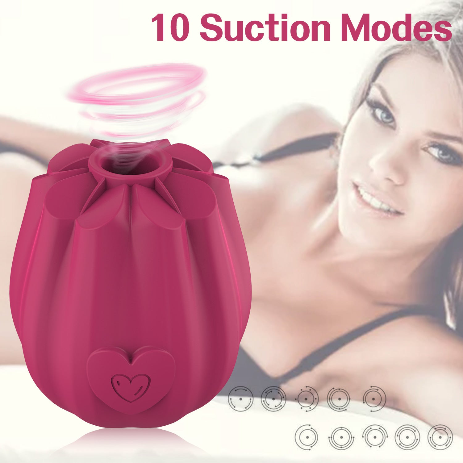 Rose Suction Vibrator for Women Clitoral Nipples with Sucking-Uxolclub