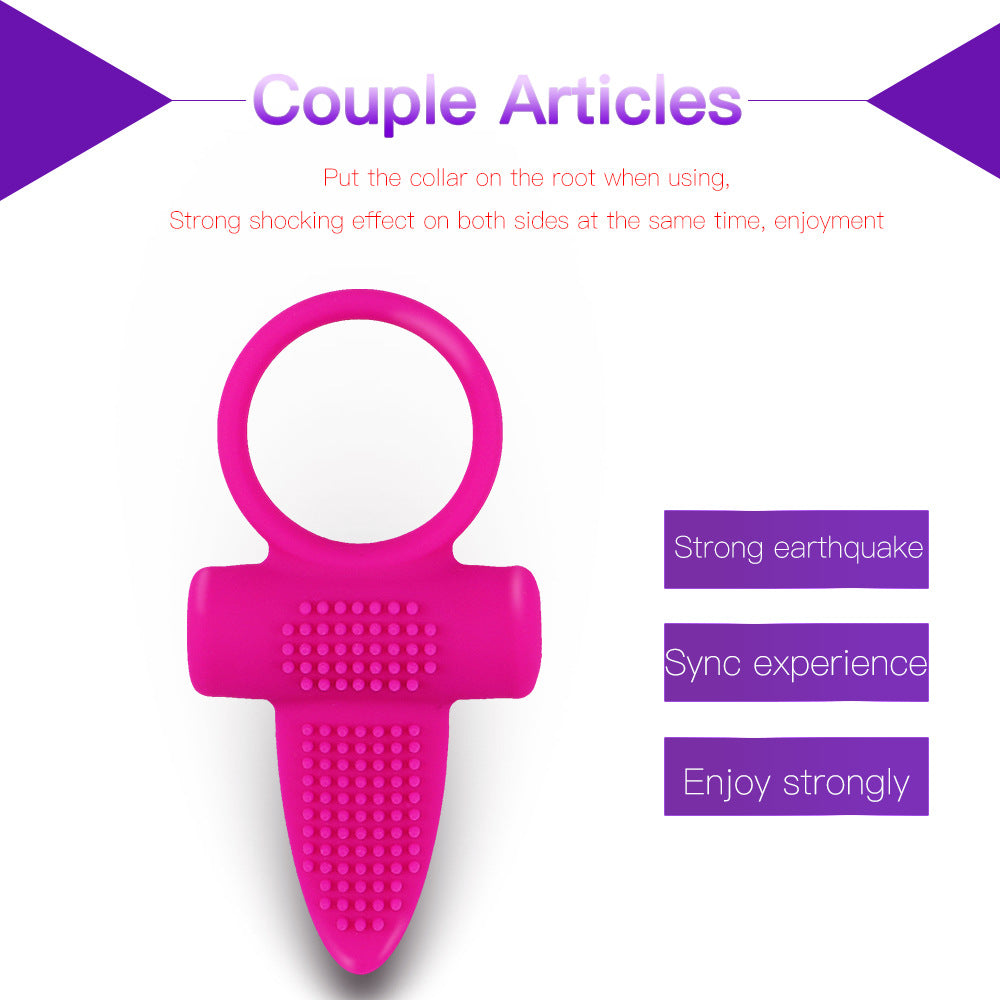Silent Massage Waterproof Silicone Vibrator Lock Ring
