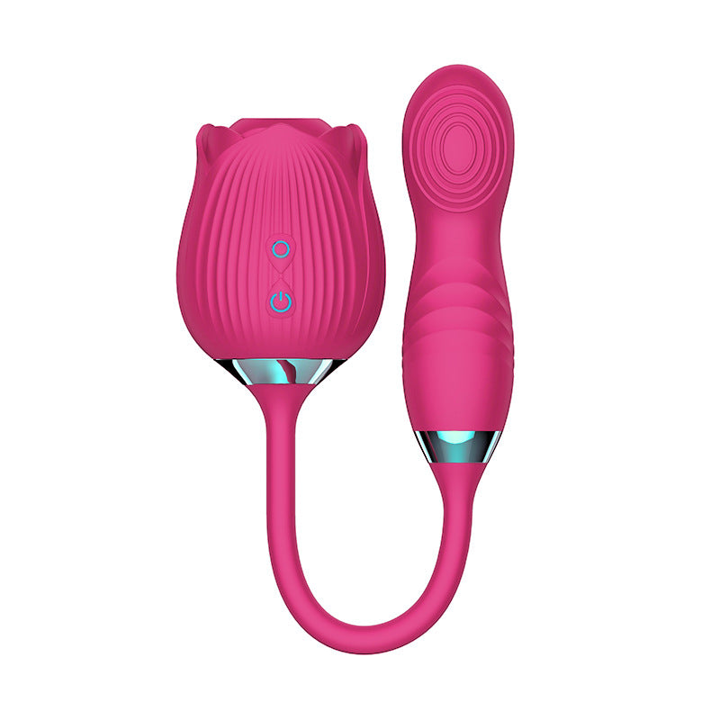 The Rose Vibrator for Women with Retractable Vibrating Egg-Uxolclub