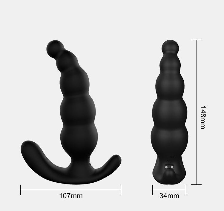 Silicone Thrusting Butt Plug Remote Vibrating Prostate Dildo-Uxolclub
