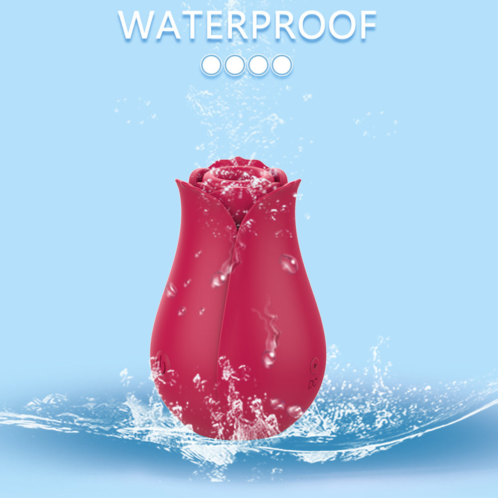 Female Masturbation Rose Vibrator | Vibrating Suction Rose Sex Toys-Uxolclub