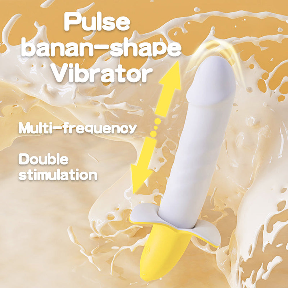 Silicone Banana Dildo Automatic Retractable Masturbator-Uxolclub