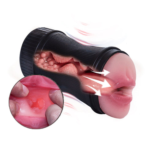 Double Head Blowjob Simulator - Vacuum Silicone Best Pocket Pussies-10