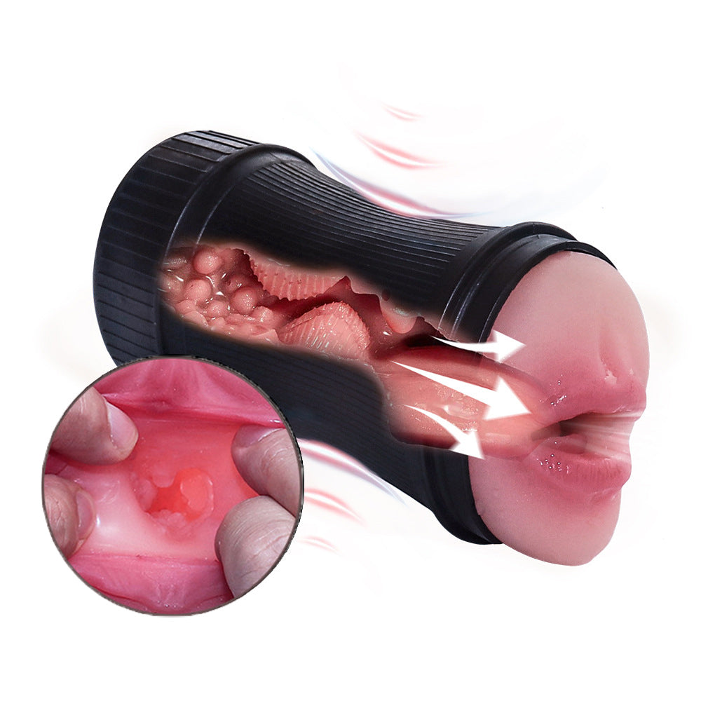 Double Head Blowjob Simulator - Vacuum Silicone Best Pocket Pussies-Uxolclub