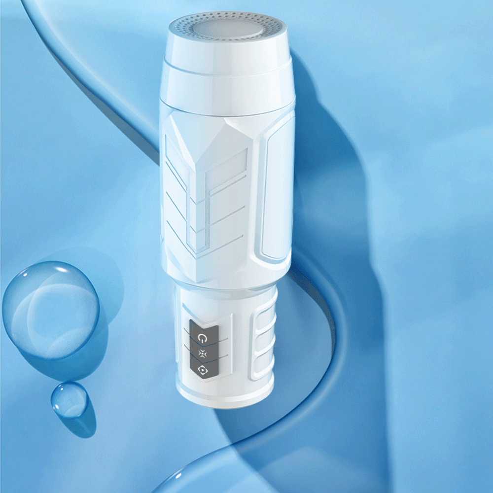 Portable Masturbation Cup Telescopic Vibration Sound Blow Job Simulator-Uxolclub