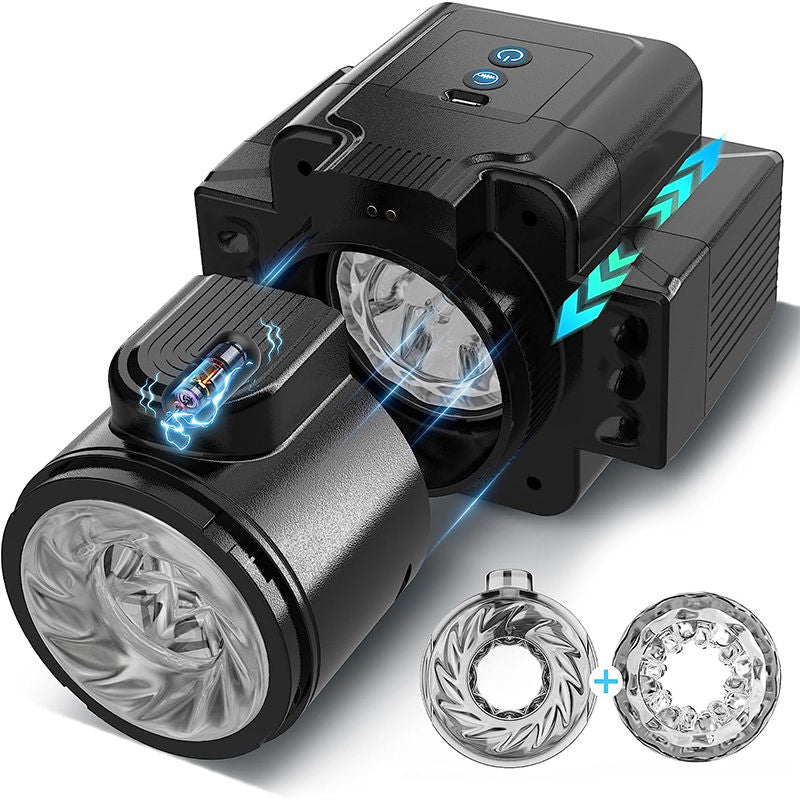 Telescopic Rotating Vibration Electric Camera Masturbation Cup