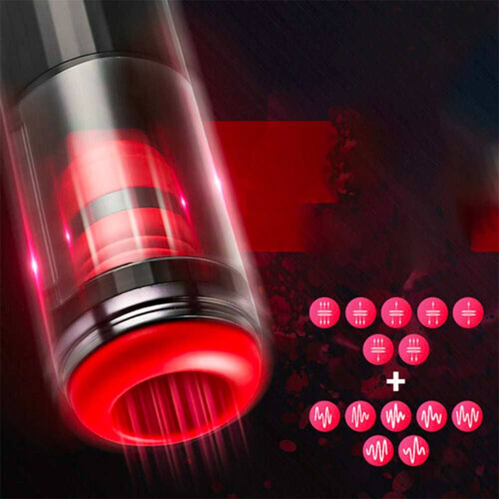 Fully Automatic Sucking Clip Vibrating Telescopic Masturbation Cup-Uxolclub