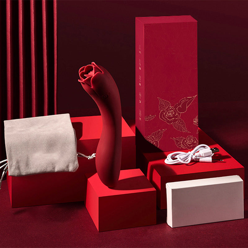 Rose Vibrator Tongue Sucking Rose Vibration in Water-Uxolclub - Best Adult Sex Toys Online Retailers