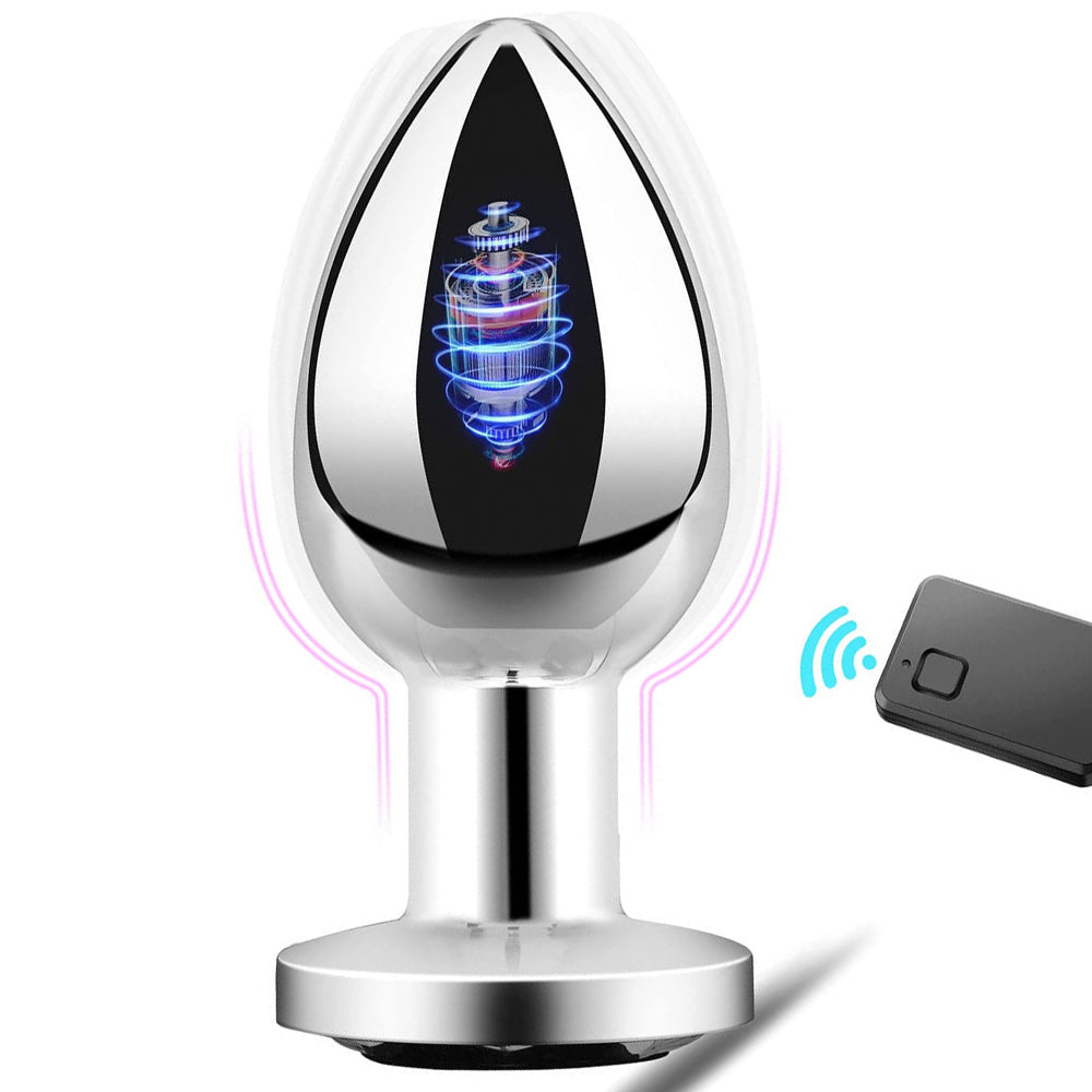 Remote Control Metal 10 Frequency Vibration Anal Plug-Uxolclub