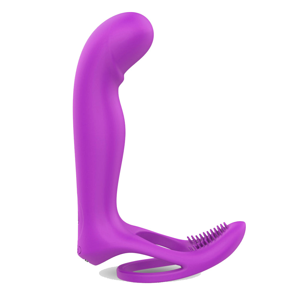 9 Frequency Silicone Vibrating Dildos with Vibrating Penis Ring-Uxolclub