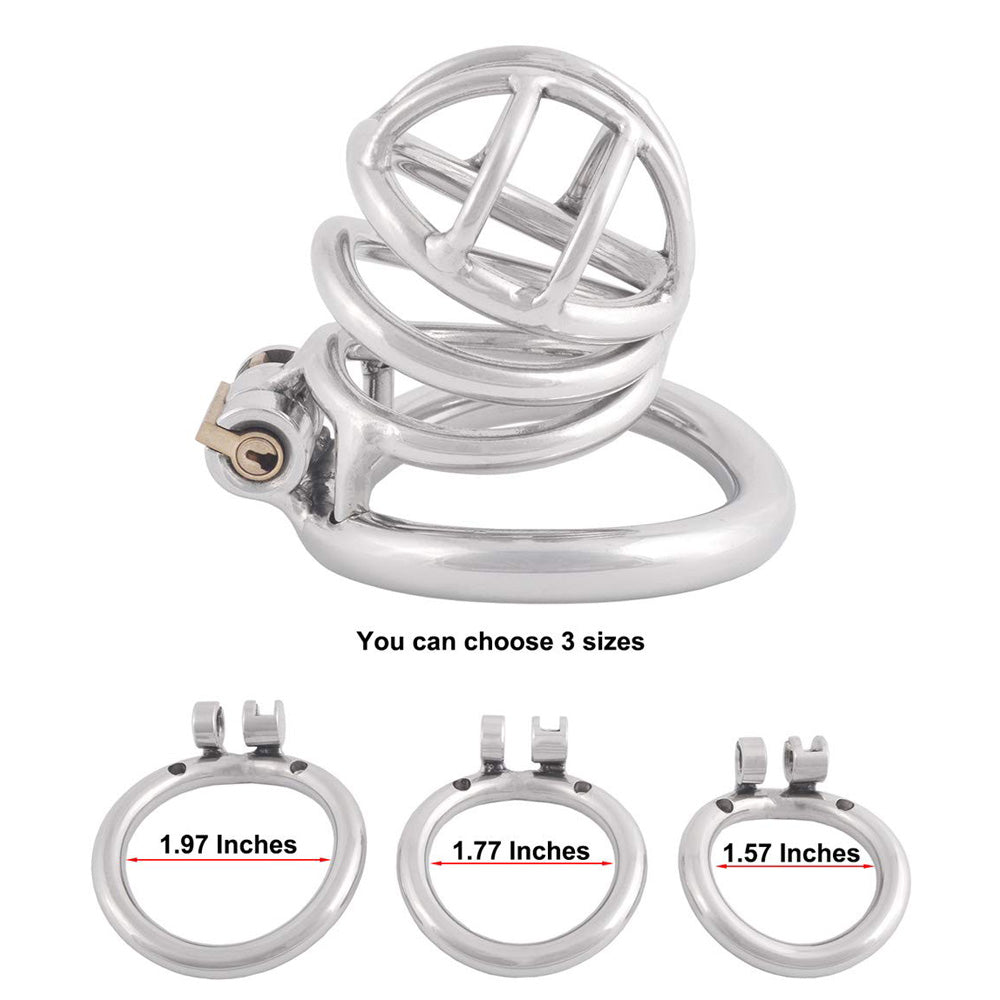 Stainless Steel Chastity Device Stealth Lock Adults Chastity Cages-Uxolclub