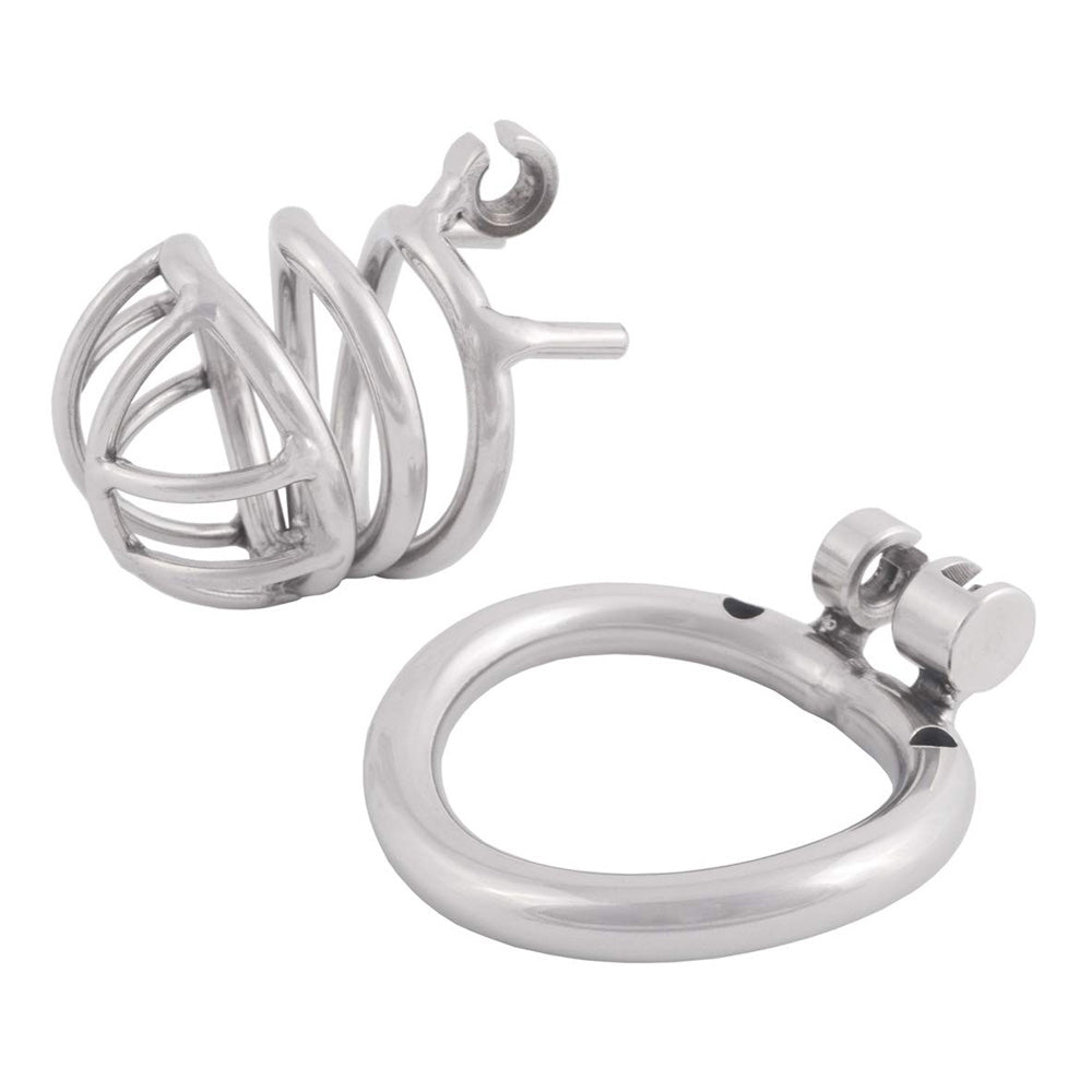 Stainless Steel Chastity Device Stealth Lock Adults Chastity Cages-Uxolclub