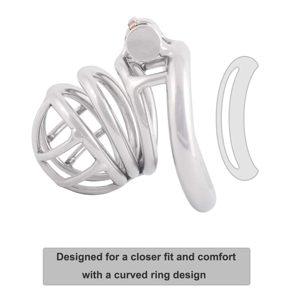 Stainless Steel Chastity Device Stealth Lock Adults Chastity Cages-Uxolclub