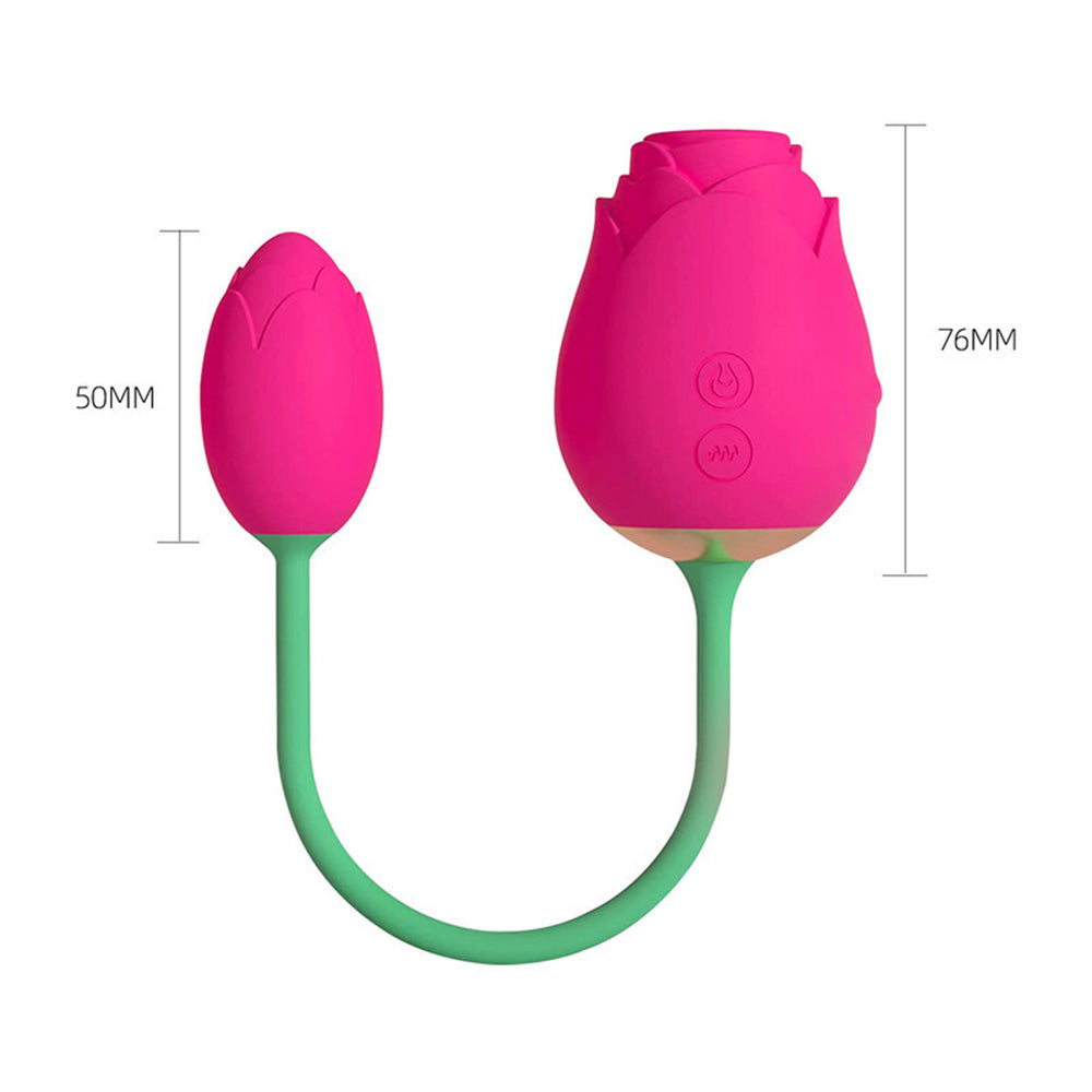 The Rose Vibrator - 5 Suction & 10 Vibration Modes with Vibrating Egg-Uxolclub