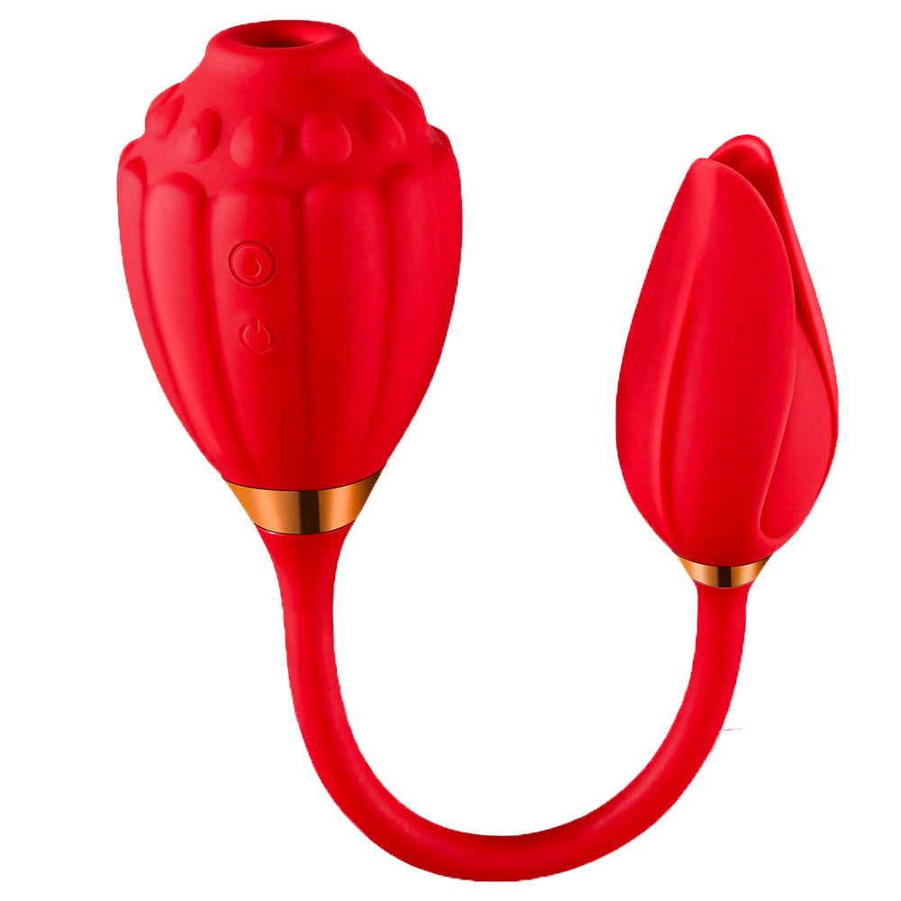Red Rose Vibrator - 10 Frequency Vibrating Suction with Vibrating Egg-Uxolclub