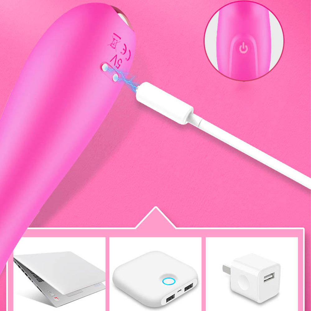 Electric Tongue Vibrator - Female Masturbators Tongue Licking Pink Dildo-Uxolclub