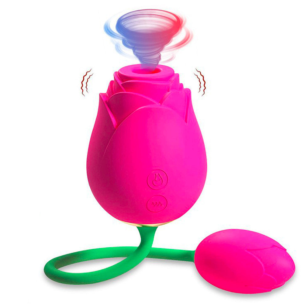 The Rose Vibrator - 5 Suction & 10 Vibration Modes with Vibrating Egg-Uxolclub