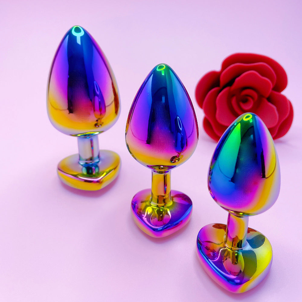 Metal Butt Plug - Anal Toying Colored Stainless Steel Metal Butt Plug-Uxolclub