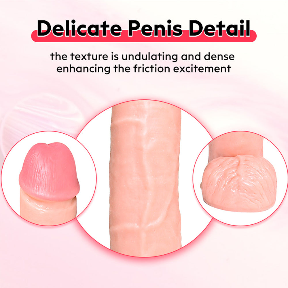 12 Inch Dildo Thrusting Shake Vibrating Realistic Allovers Dildo-Uxolclub