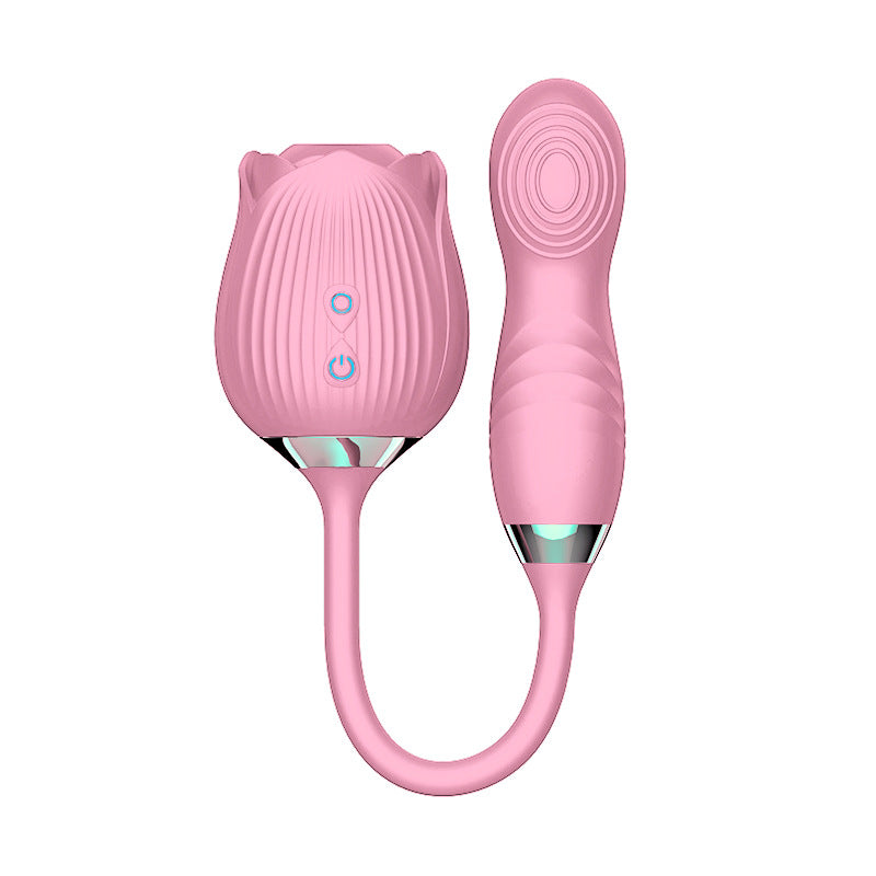 The Rose Vibrator for Women with Retractable Vibrating Egg-Uxolclub