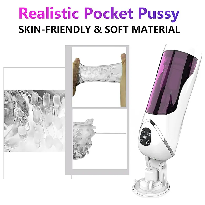 10 shock 10 Speed Thrust Automatic Masturbator Built-in Suction Cup