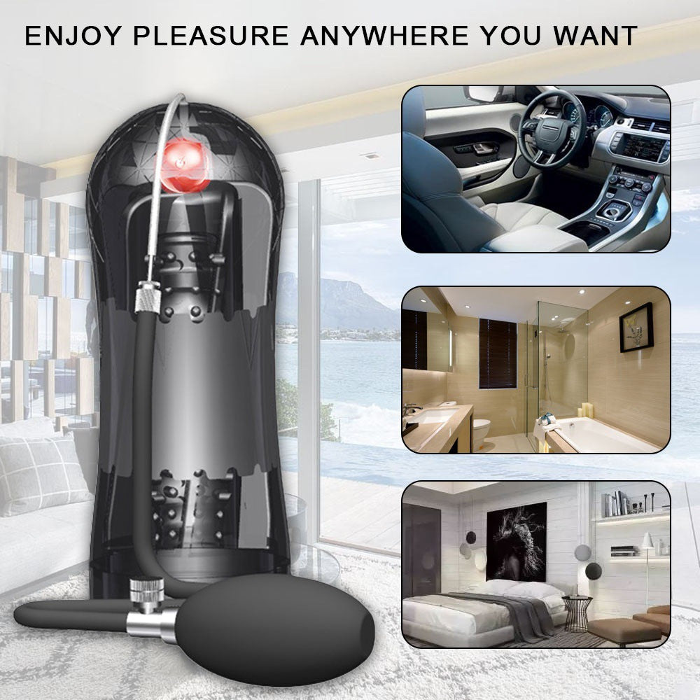 Multi-Channel Airbag 10 Frequency Vibration Masturbation Cup-Uxolclub