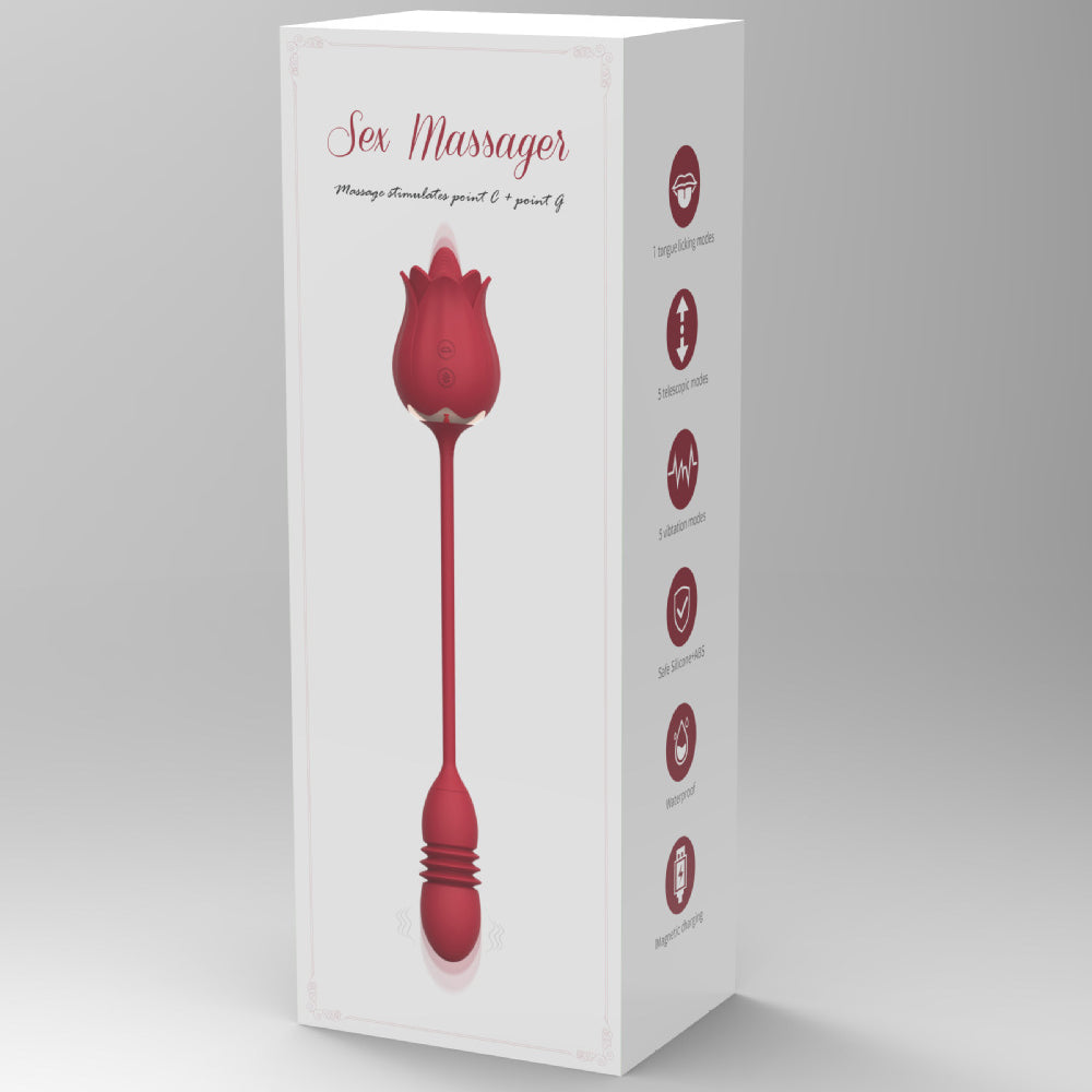 Rose Vibration Tongue Vibrator Egg Vibrator Thrusting Vibrator