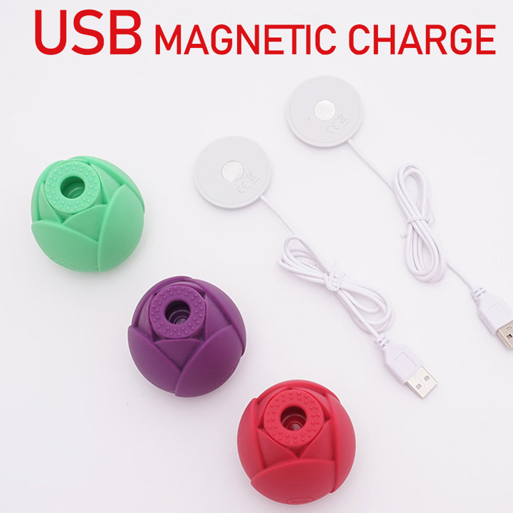 Rose Vibrator 10 Gears Sucking Waterproof Magnetic Charging-Uxolclub