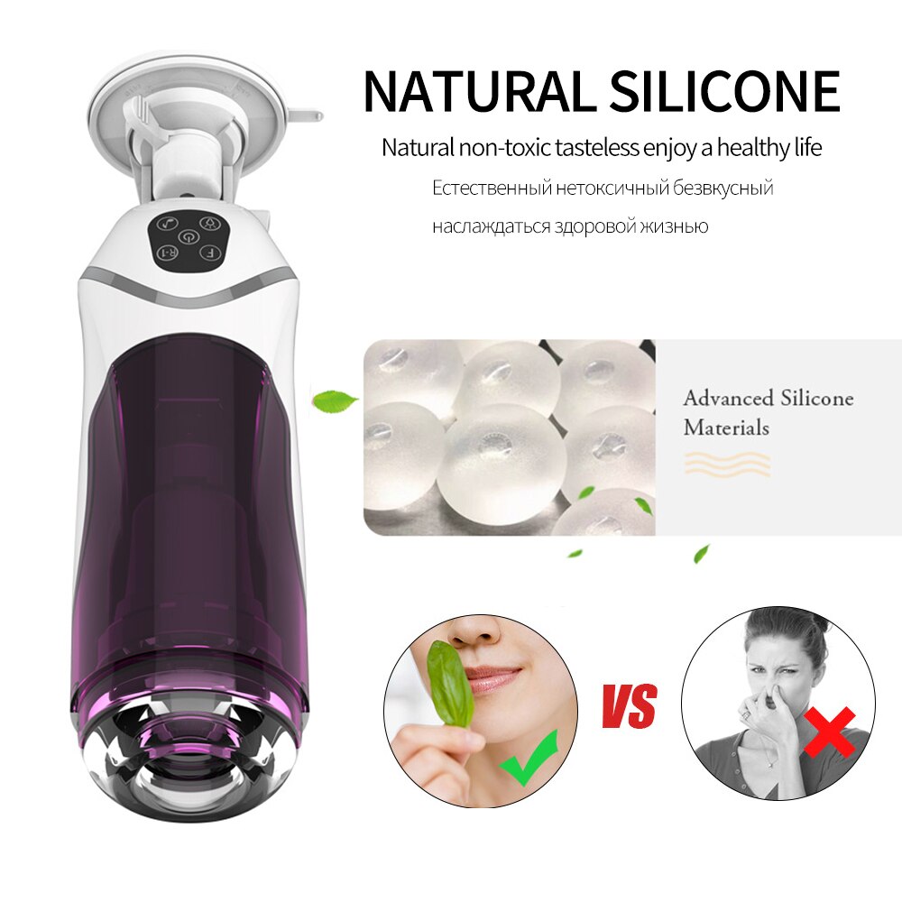10 shock 10 Speed Thrust Automatic Masturbator Built-in Suction Cup-Uxolclub