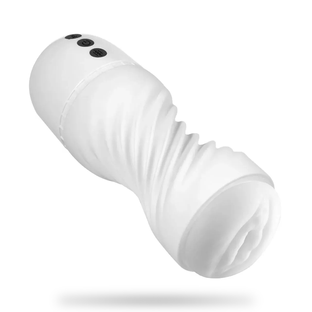 White VortexPro 10 Vibration Sucking Automatic Spiral Male Masturbator Cup Blowjob Toys Silicone Vagina Masturbation Adult Sex Toys-Uxolclub - Best Adult Sex Toys Online Retailers