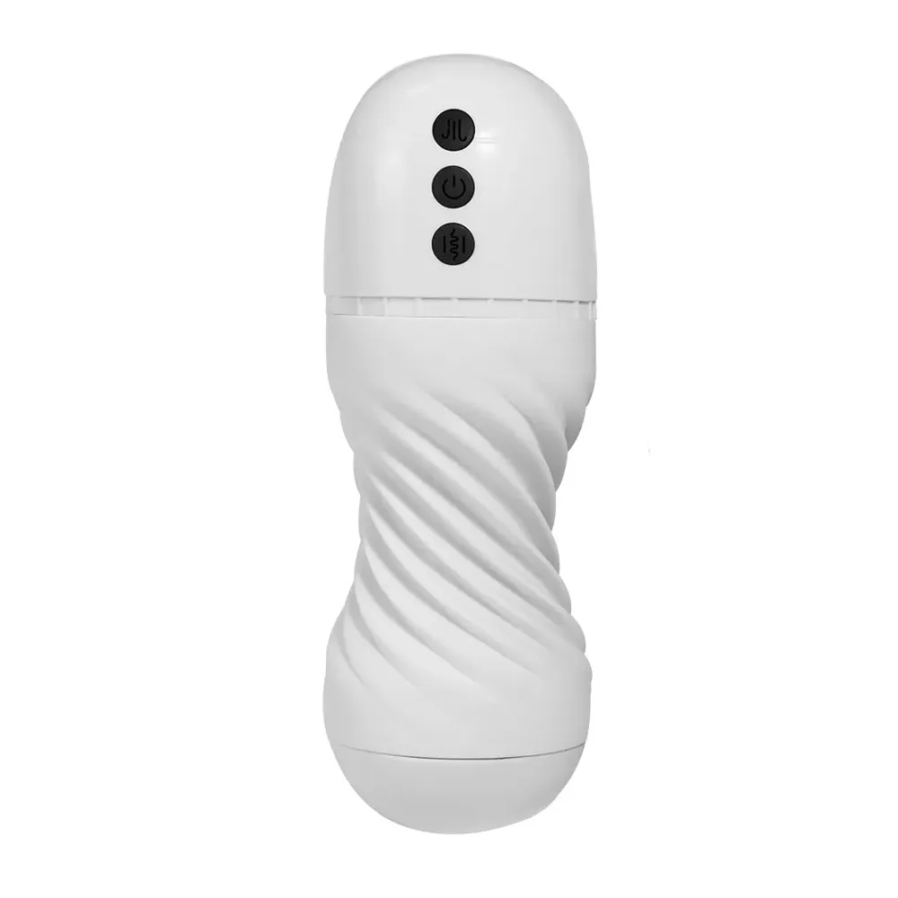 White VortexPro 10 Vibration Sucking Automatic Spiral Male Masturbator Cup Blowjob Toys Silicone Vagina Masturbation Adult Sex Toys-Uxolclub - Best Adult Sex Toys Online Retailers