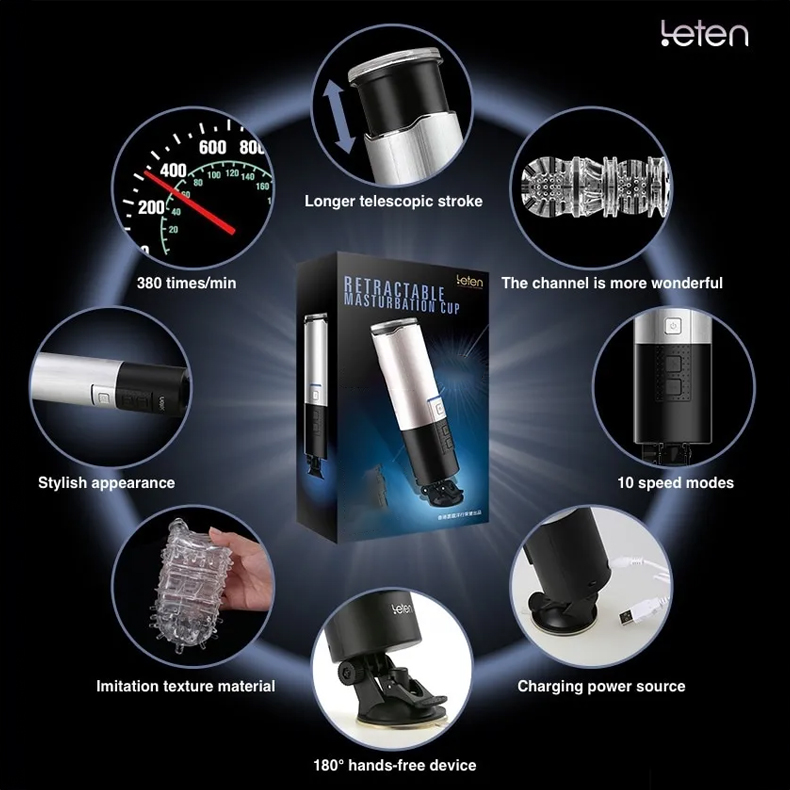 Leten 3RD X-9 Male Exercise Penis Masturbation Cup