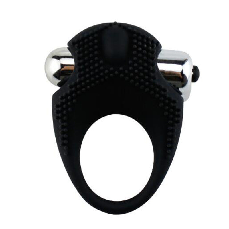 Men's Vibrating Particle Time-Delay Lock Ring